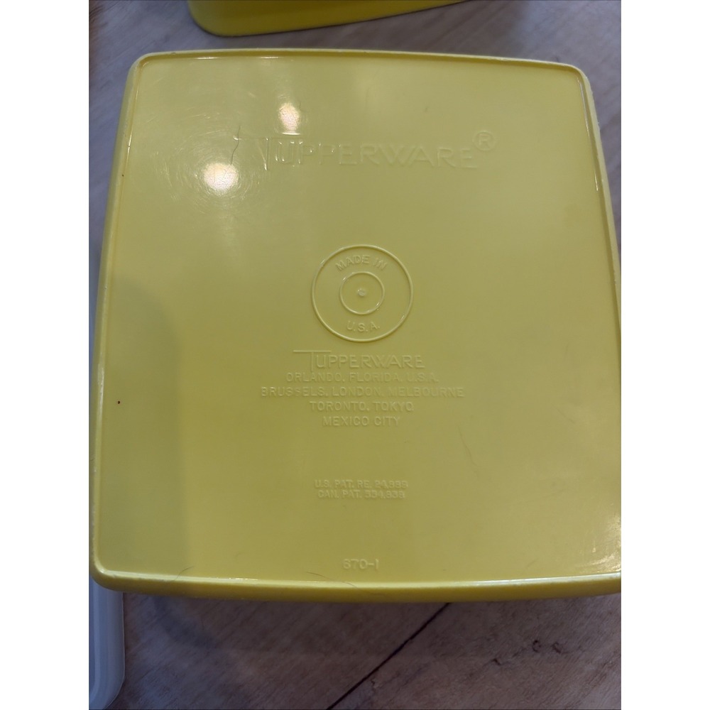Tupperware Yellow Pack N Carry Lunch Box Complete Set Made in USA 70s Vintage - Picture 6 of 9
